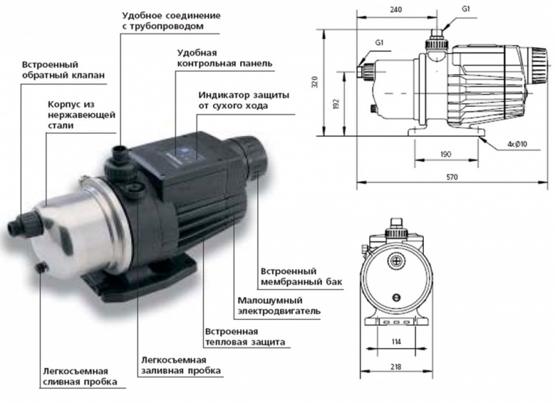Насос Grundfos MQ 3-45
